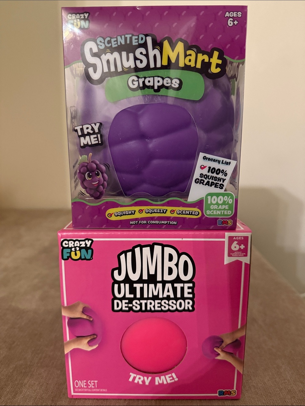 Scented SmushMart Grapes & Jumbo Ultimate De-Stressor Ball